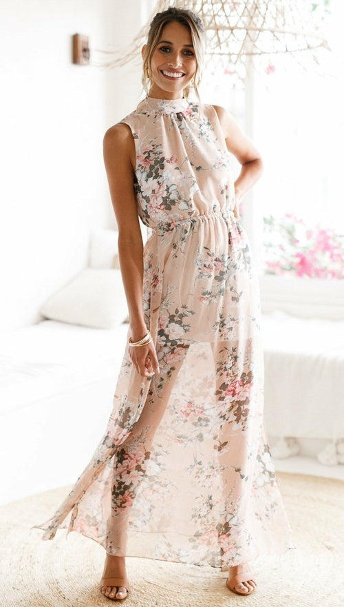 Bohemian Sleeveless Elegant Dress Sexy Dress Woman