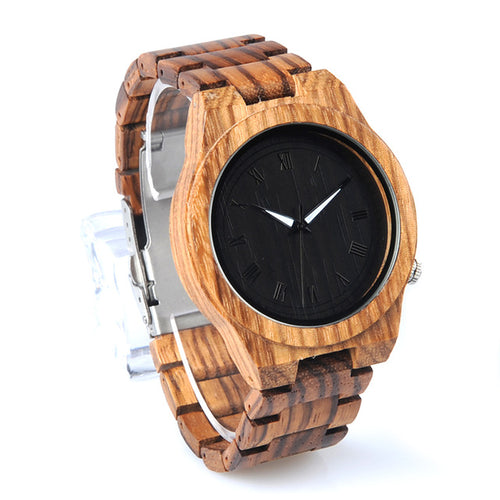 Load image into Gallery viewer, M30 Zebra Wooden Quartz Watch With Wood
