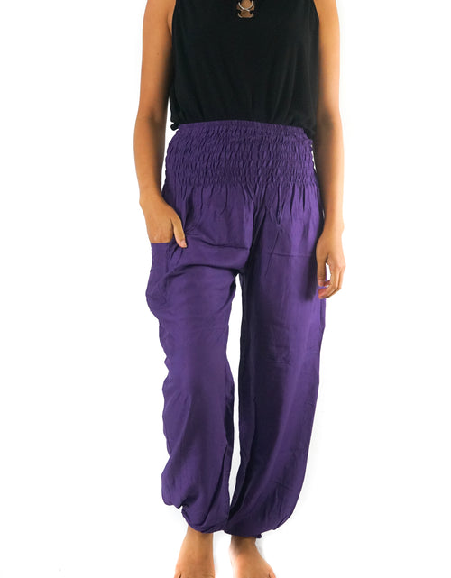 Load image into Gallery viewer, Purple Women Boho Pants Hippie Pants Yoga Pants Harem
