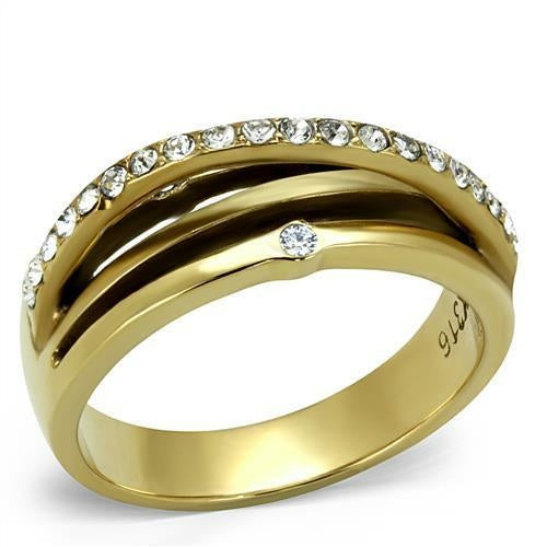 Load image into Gallery viewer, TK2611 - IP Gold(Ion Plating) Stainless Steel Ring with Top Grade
